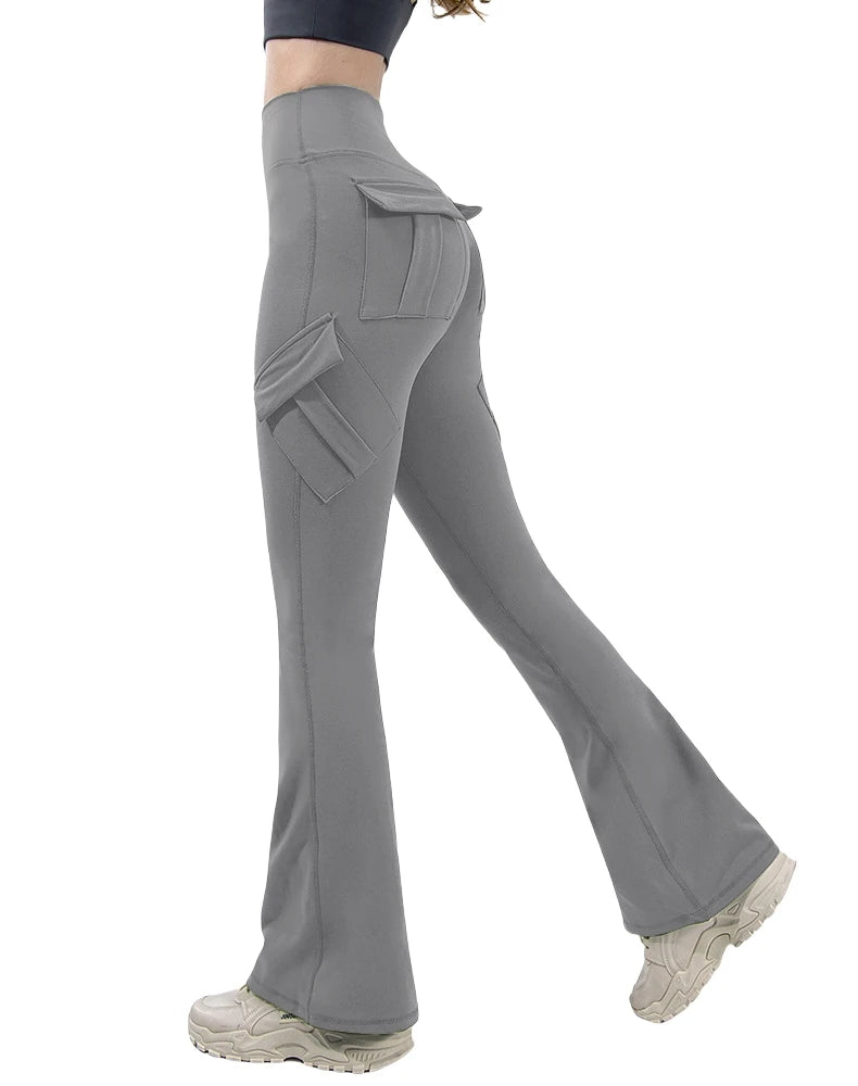 Wide-leg, highly stretchy yoga leggings