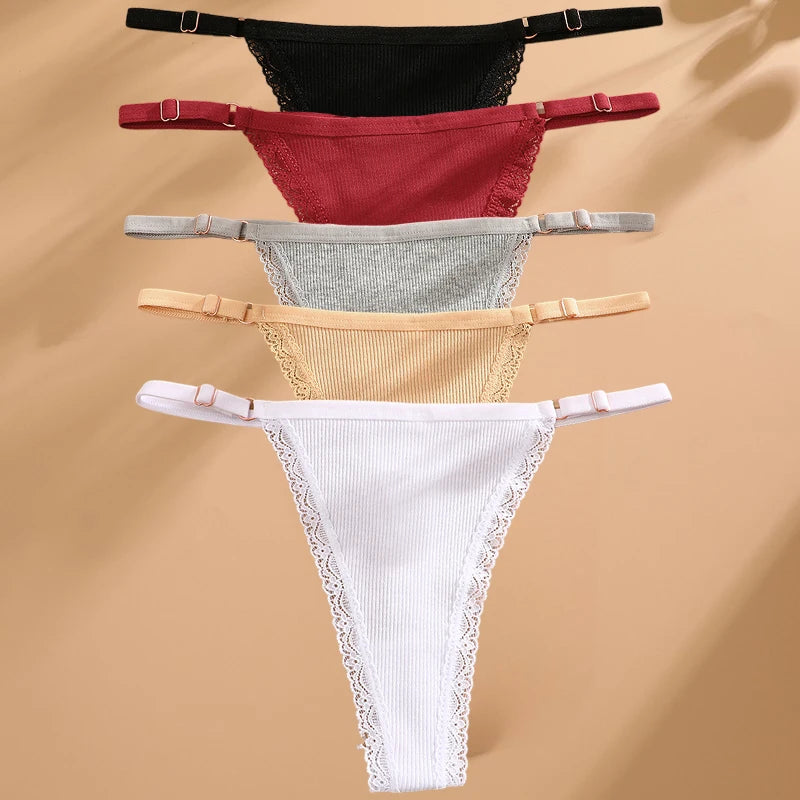 5-pack cotton thong panties
