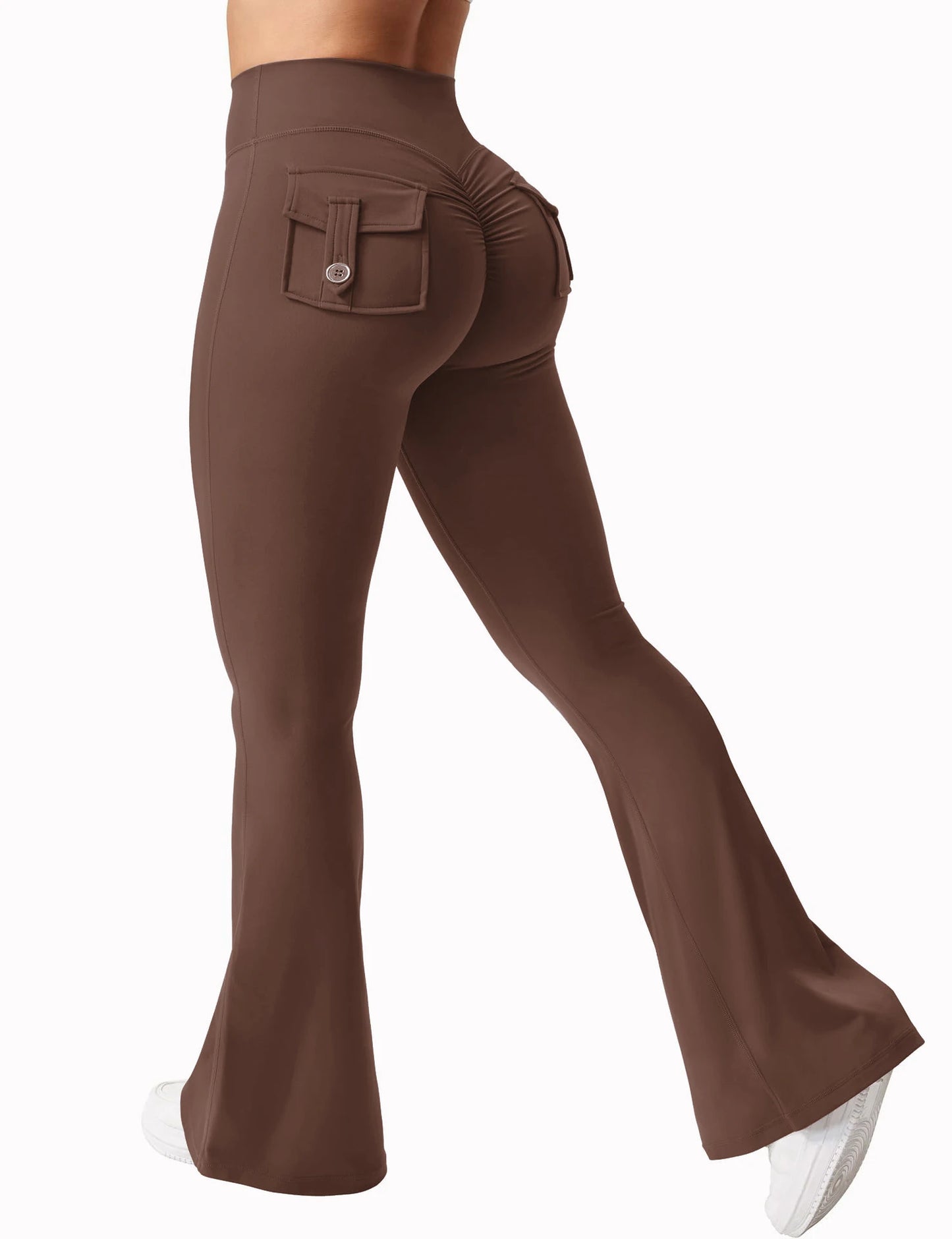 Wide-leg, highly stretchy yoga leggings
