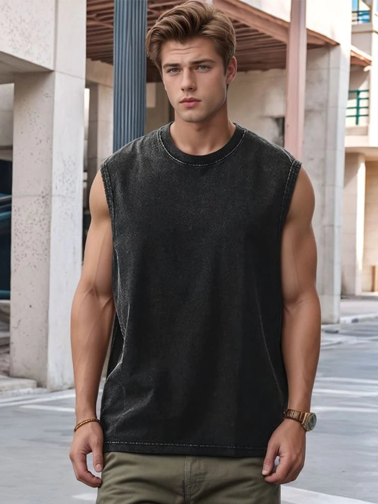 Sleeveless leisure shirt for men