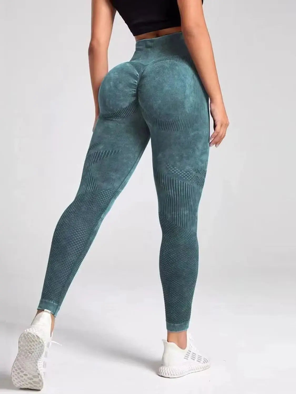 Women's high-waisted detailed sports leggings