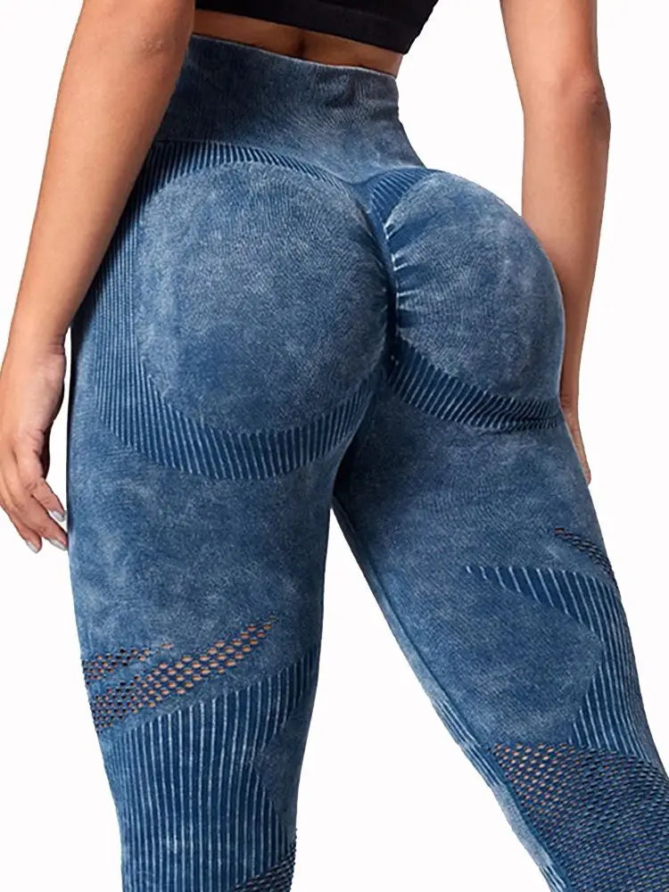 Women's high-waisted detailed sports leggings