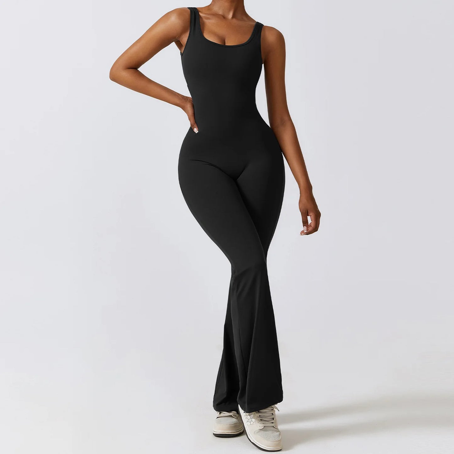 Women's new workout and yoga jumpsuit - flexible sports bodysuit