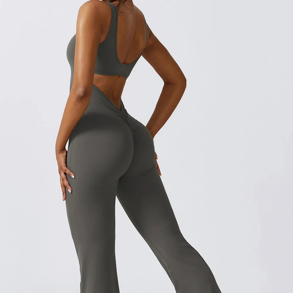 Women's new workout and yoga jumpsuit - flexible sports bodysuit