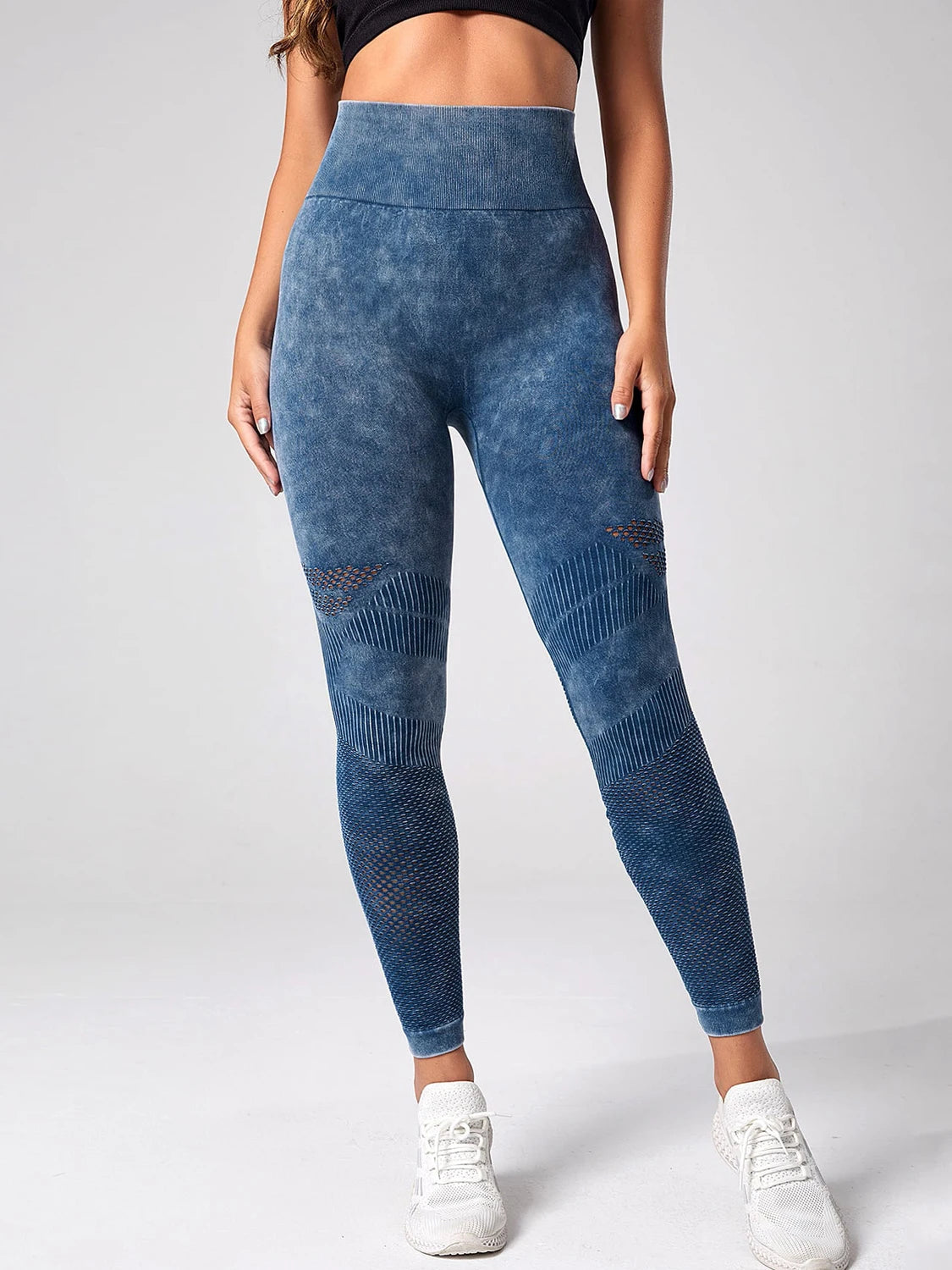 Women's high-waisted detailed sports leggings