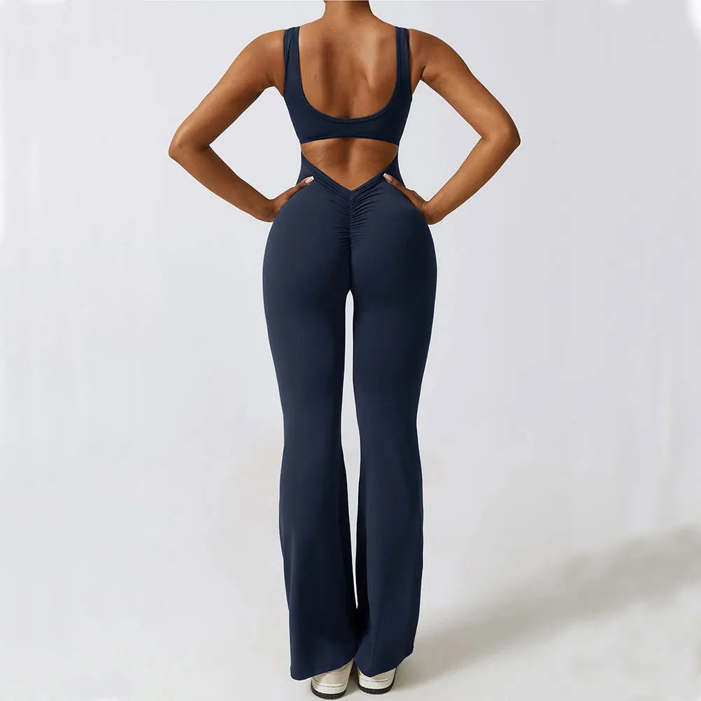 Women's new workout and yoga jumpsuit - flexible sports bodysuit