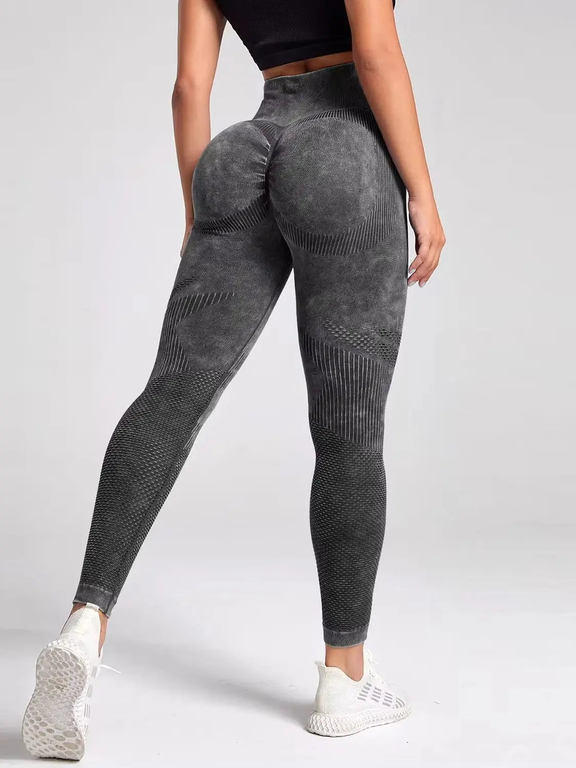 Women's high-waisted detailed sports leggings