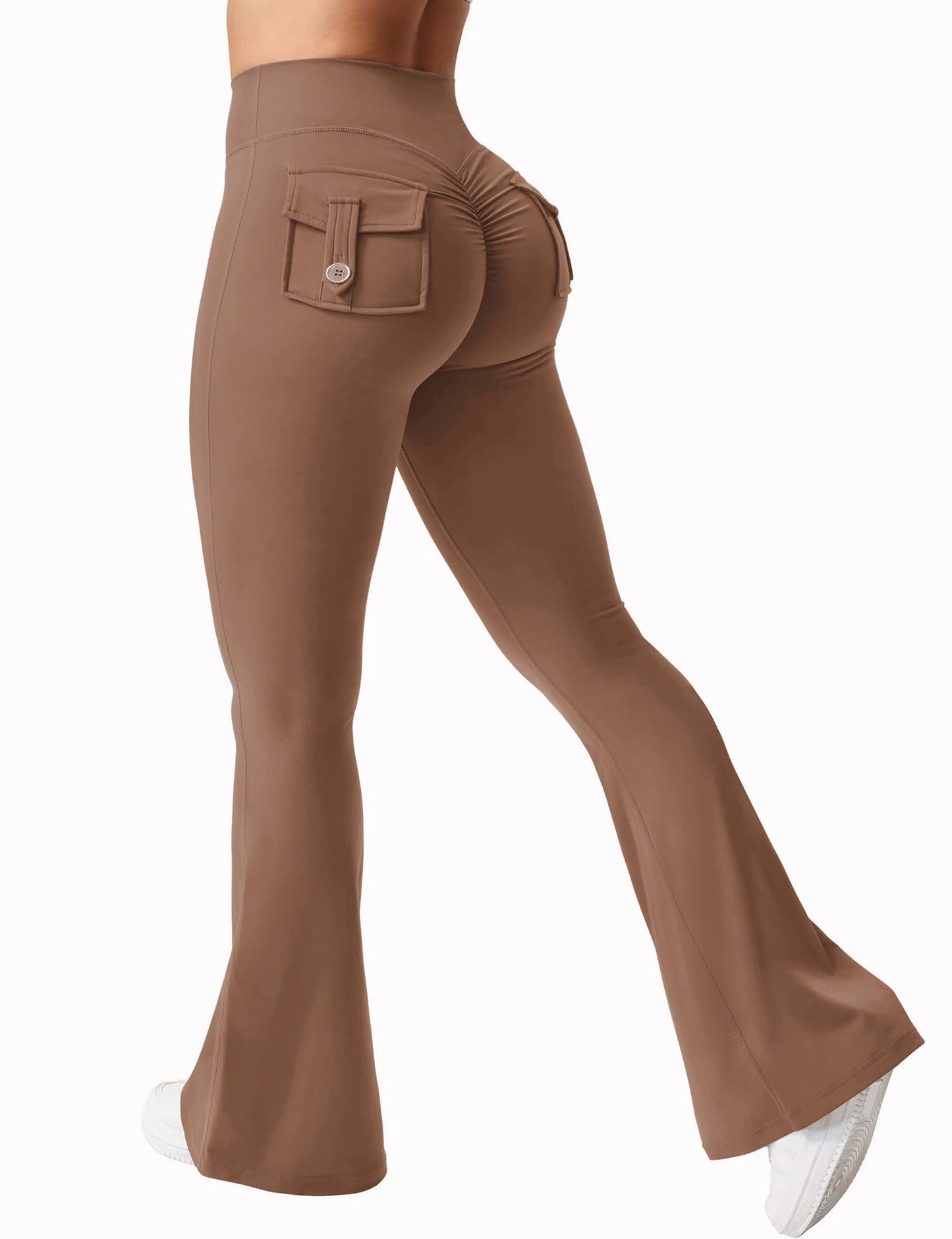 Wide-leg, highly stretchy yoga leggings