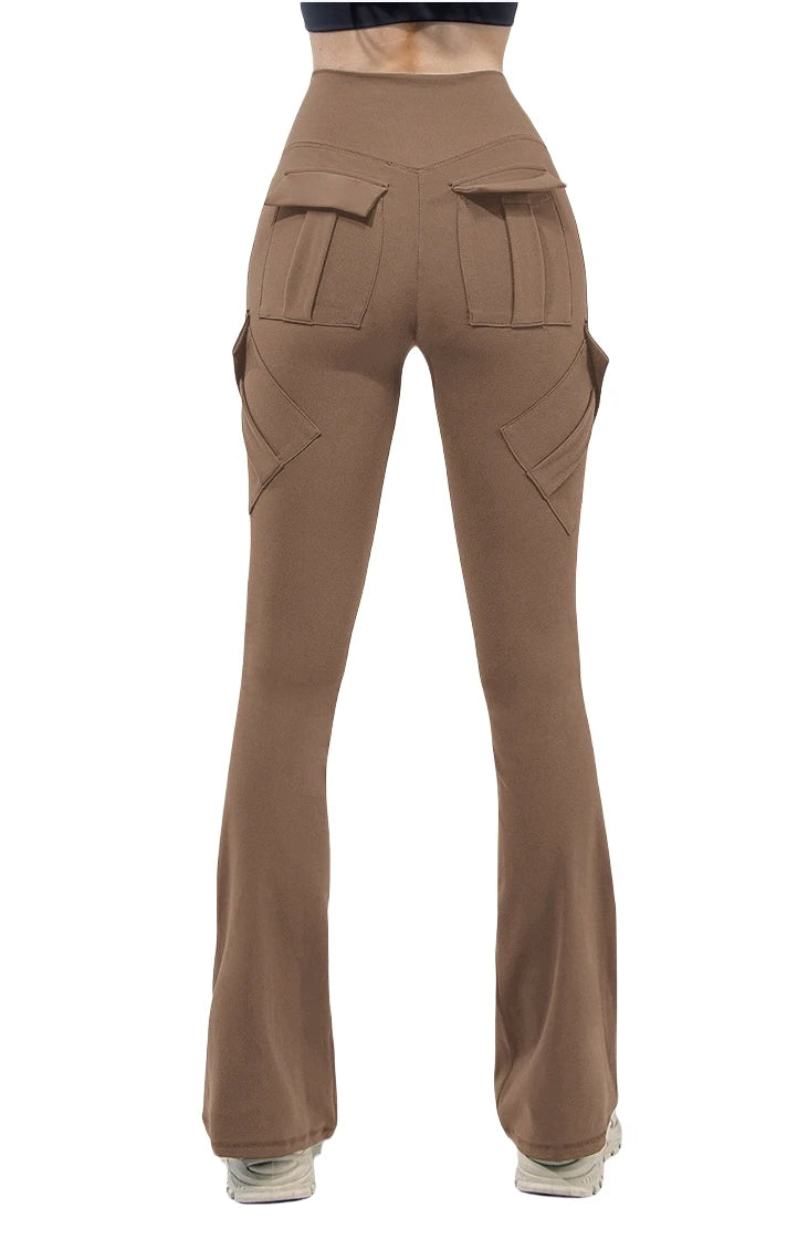 Wide-leg, highly stretchy yoga leggings