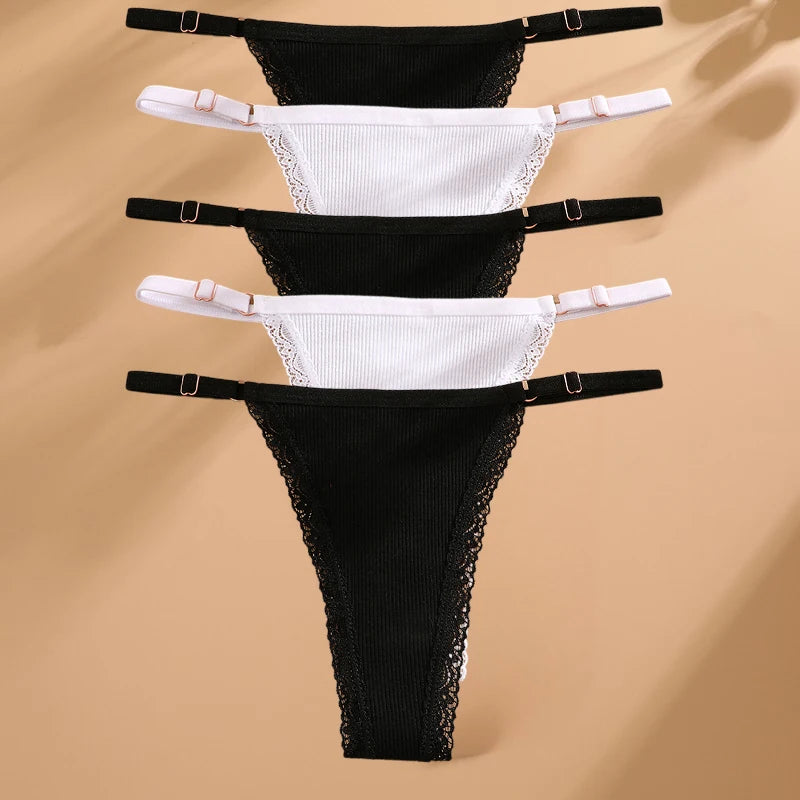 5-pack cotton thong panties