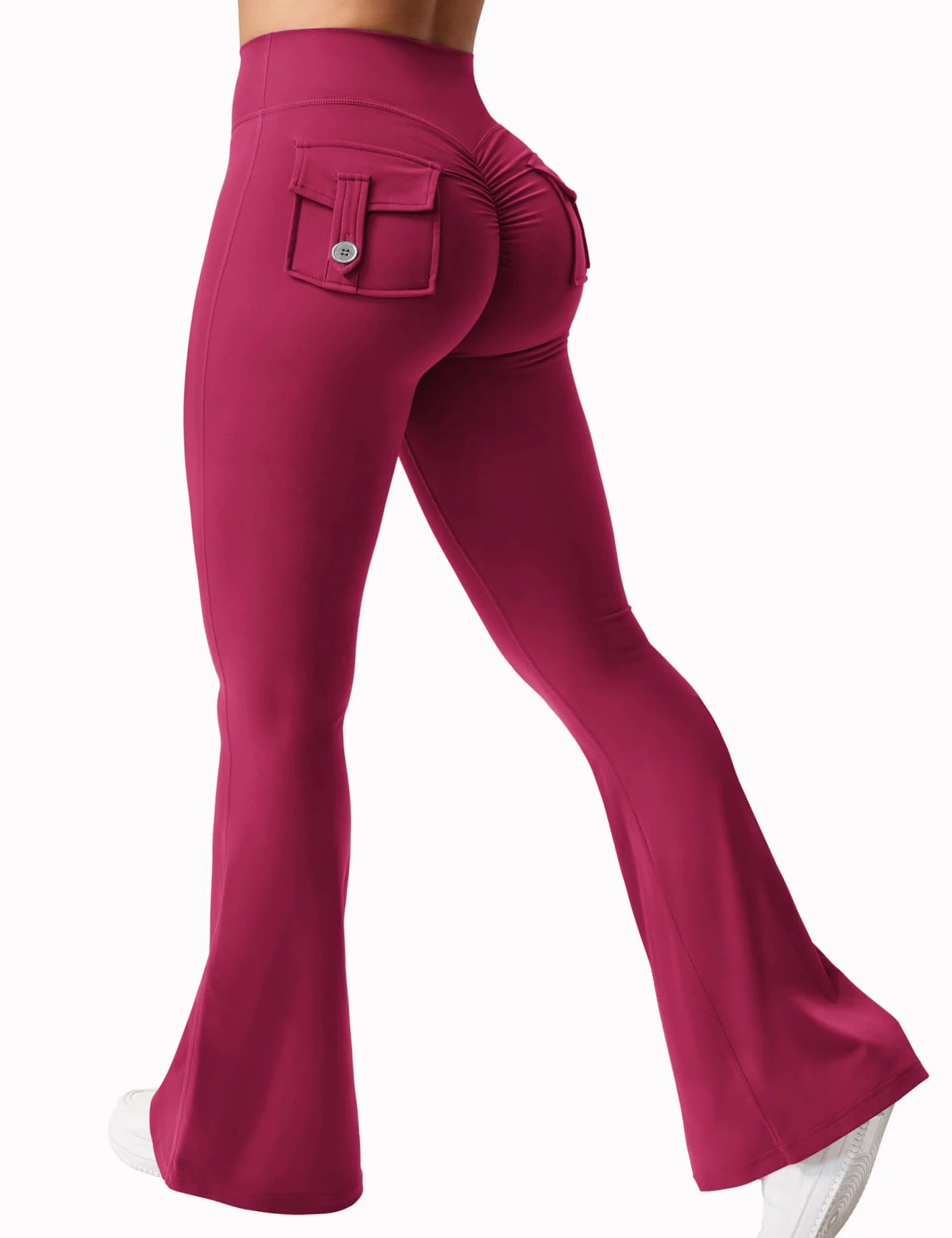 Wide-leg, highly stretchy yoga leggings