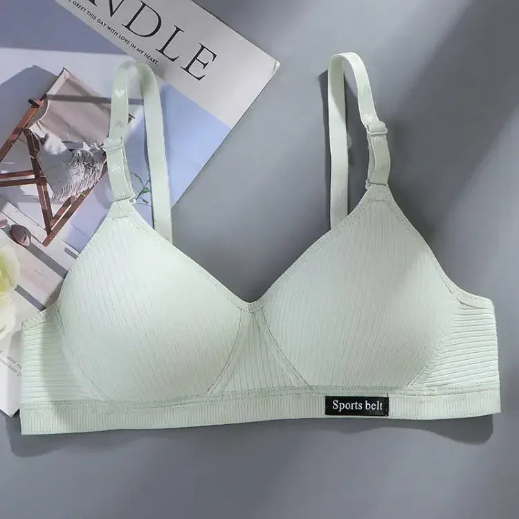 Cotton wireless sports bras