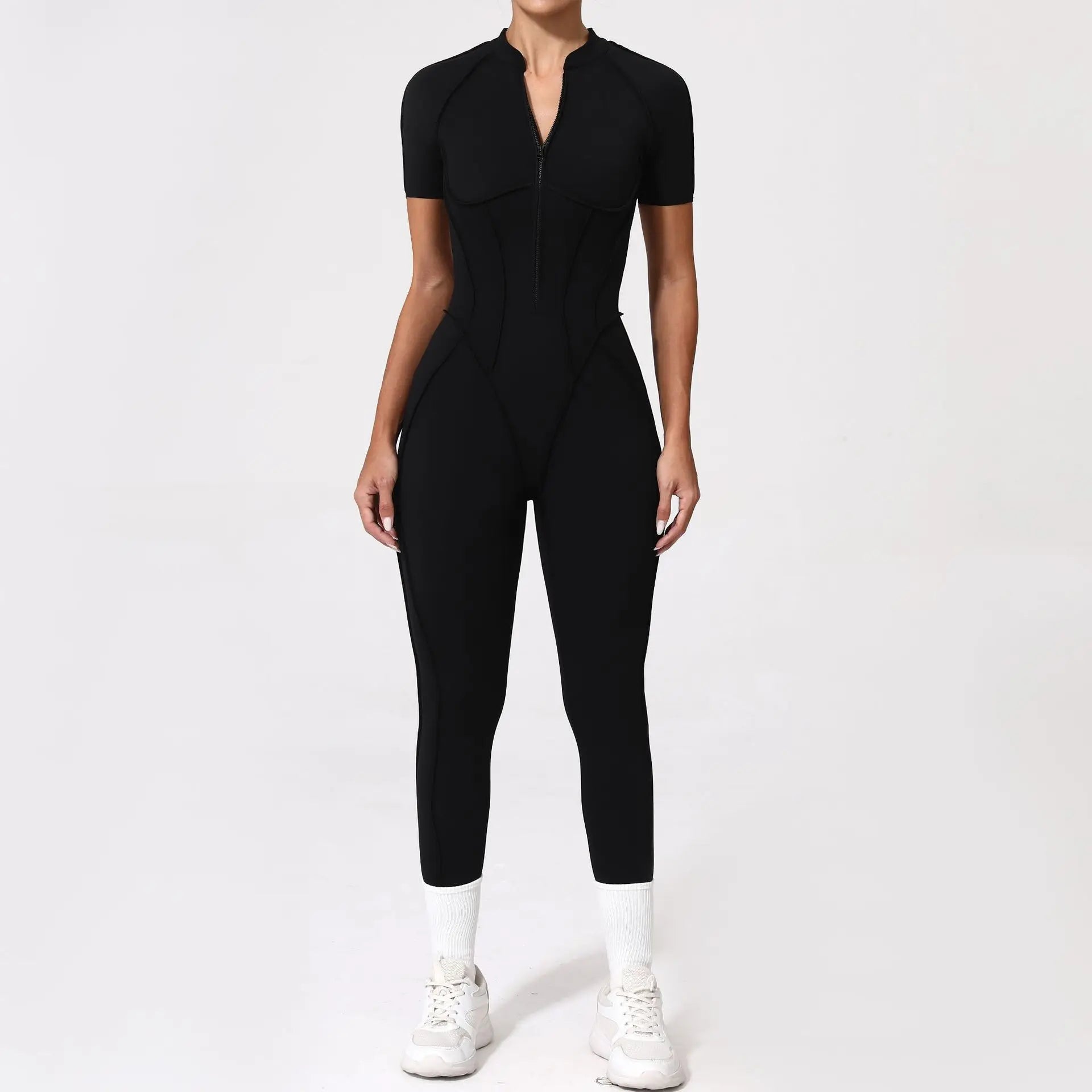 Women's shape-flattering jumpsuit shorts model 