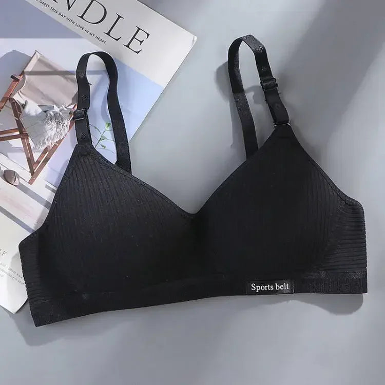 Cotton wireless sports bras