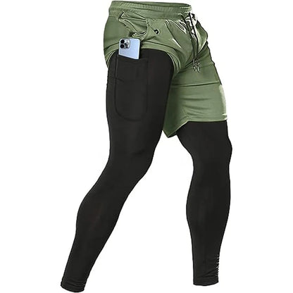 Miesten urheiluhousut 2-in-1