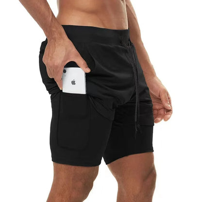 Miesten juoksushortsit 2-in-1