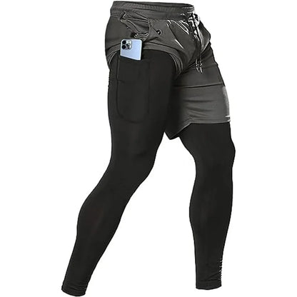Miesten urheiluhousut 2-in-1