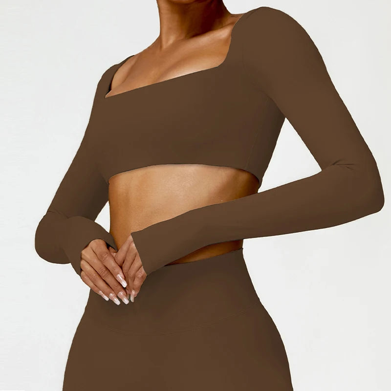 Women's long-sleeved sports shirt