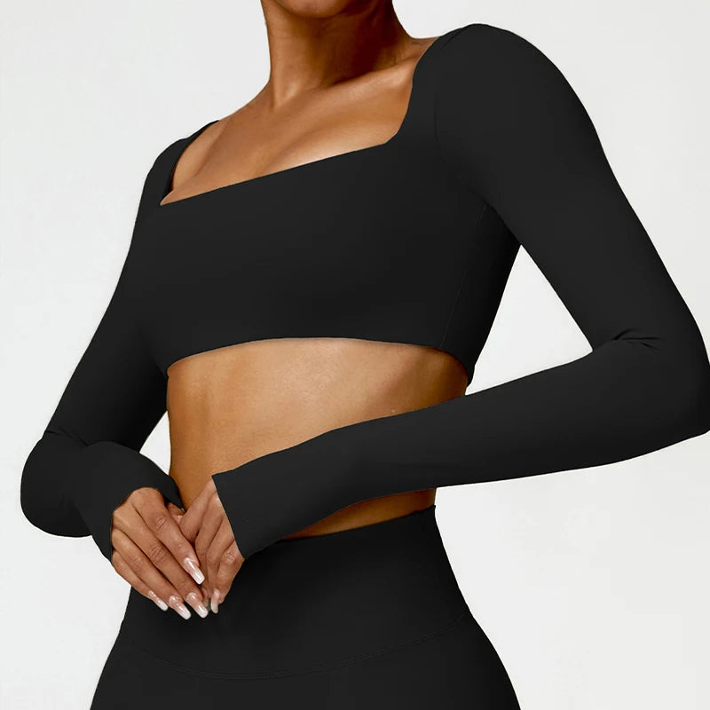 Women's long-sleeved sports shirt