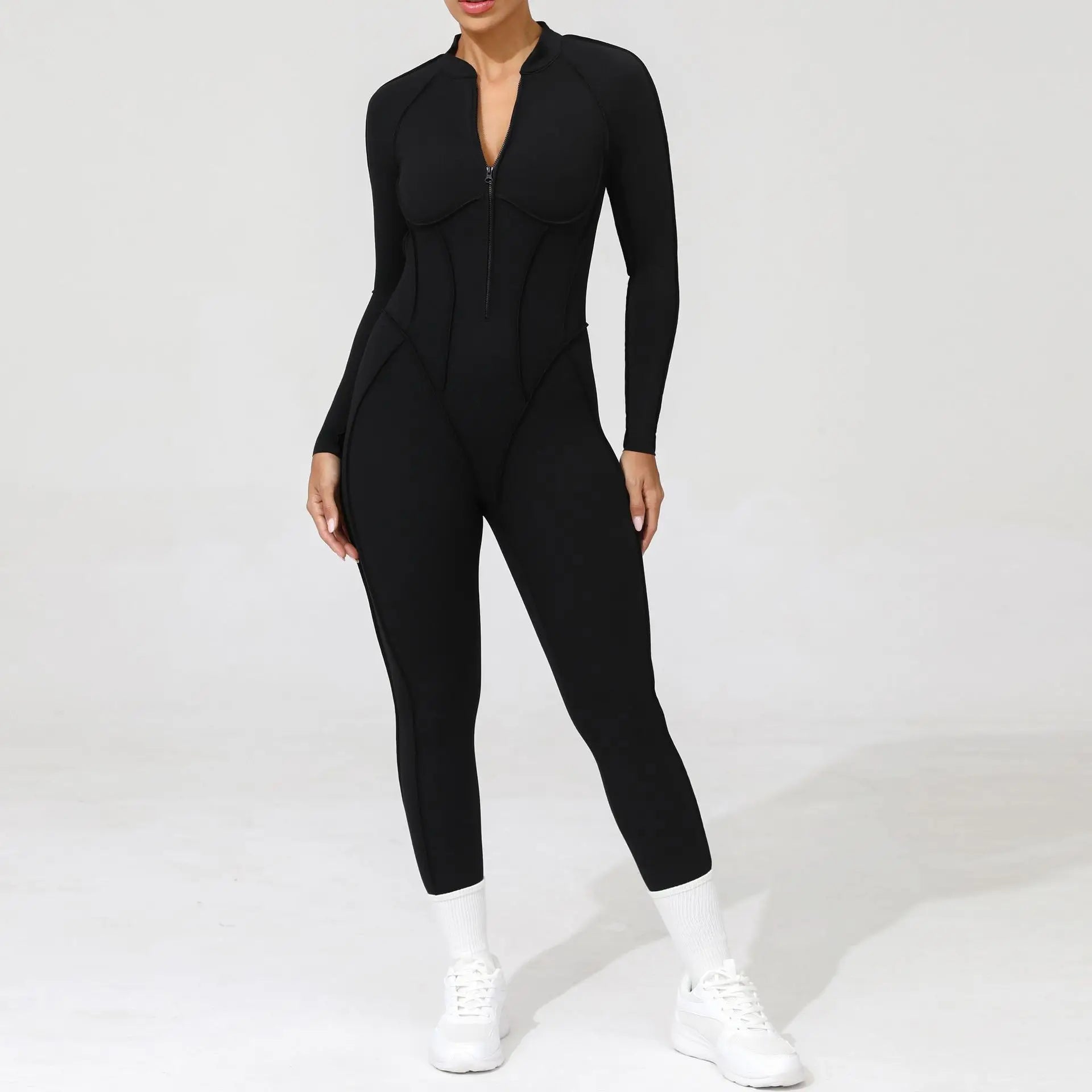 Women's shape-flattering jumpsuit shorts model 