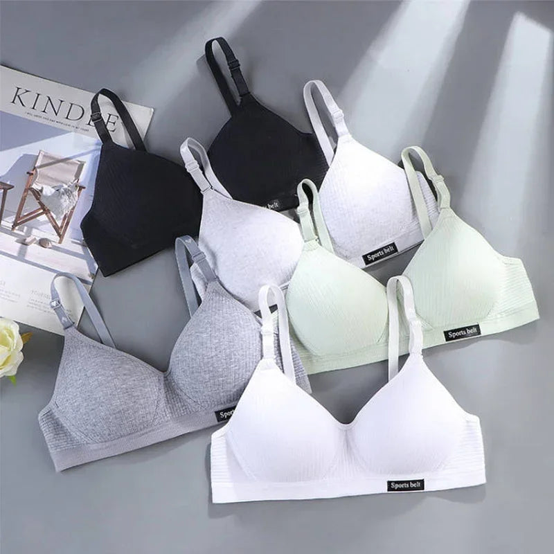Cotton wireless sports bras