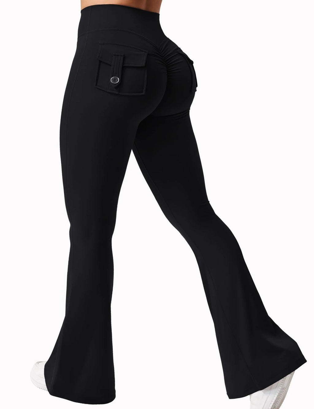 Wide-leg, highly stretchy yoga leggings