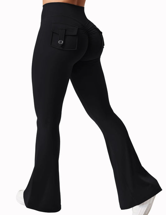 Wide-leg, highly stretchy yoga leggings