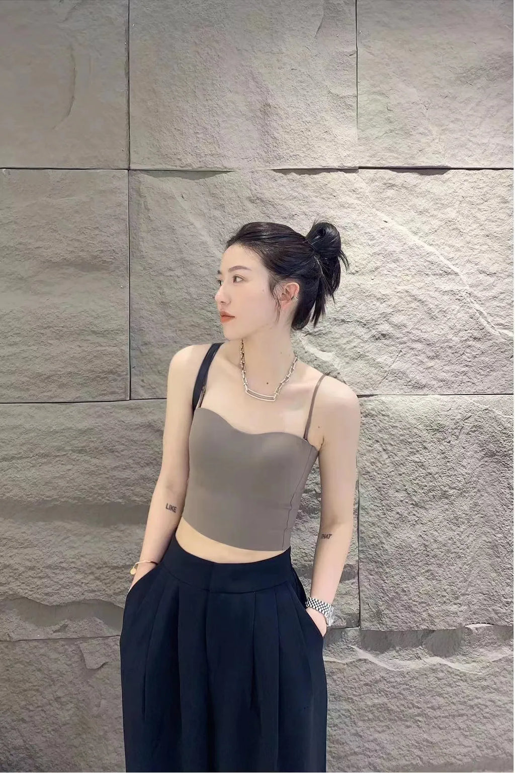 Knitted yoga top