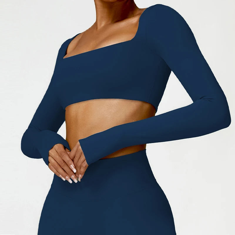 Women's long-sleeved sports shirt