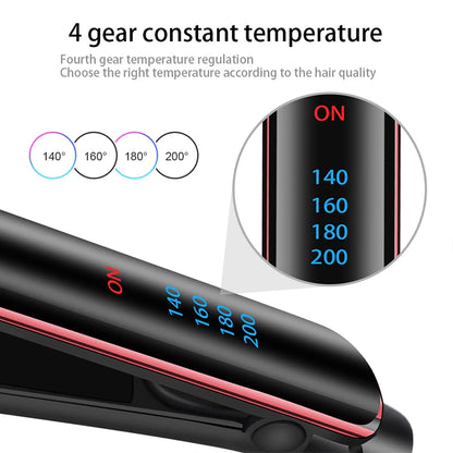 Ceramic hair straightener - adjustable temperature