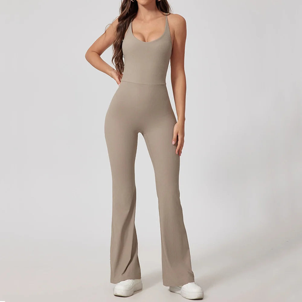 Women's Jumpsuit, wide-leg sports/yoga outfit 