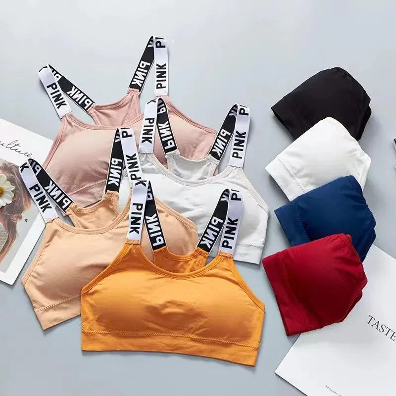Letter-patterned bra