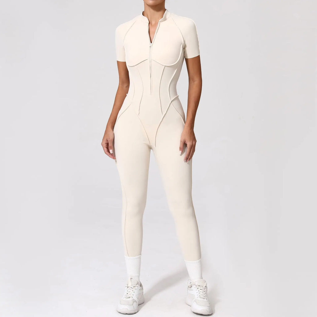 Women's shape-flattering jumpsuit shorts model 