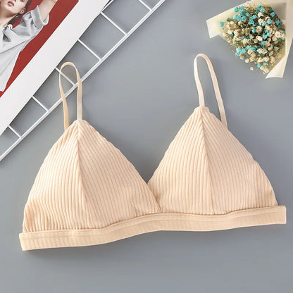 Naisten puuvillainen push up -bralette