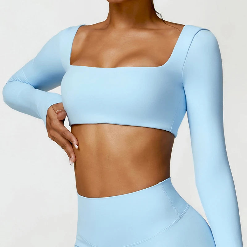 Women's long-sleeved sports shirt