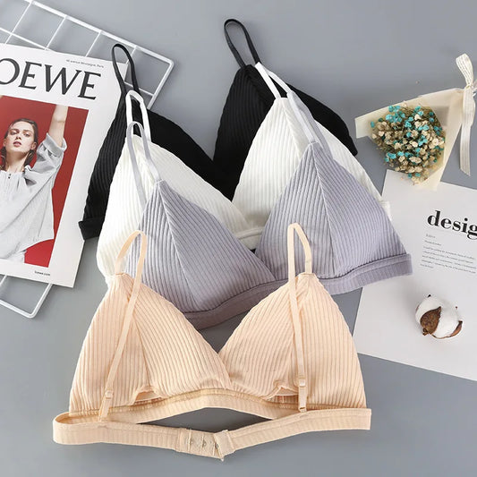 Naisten puuvillainen push up -bralette