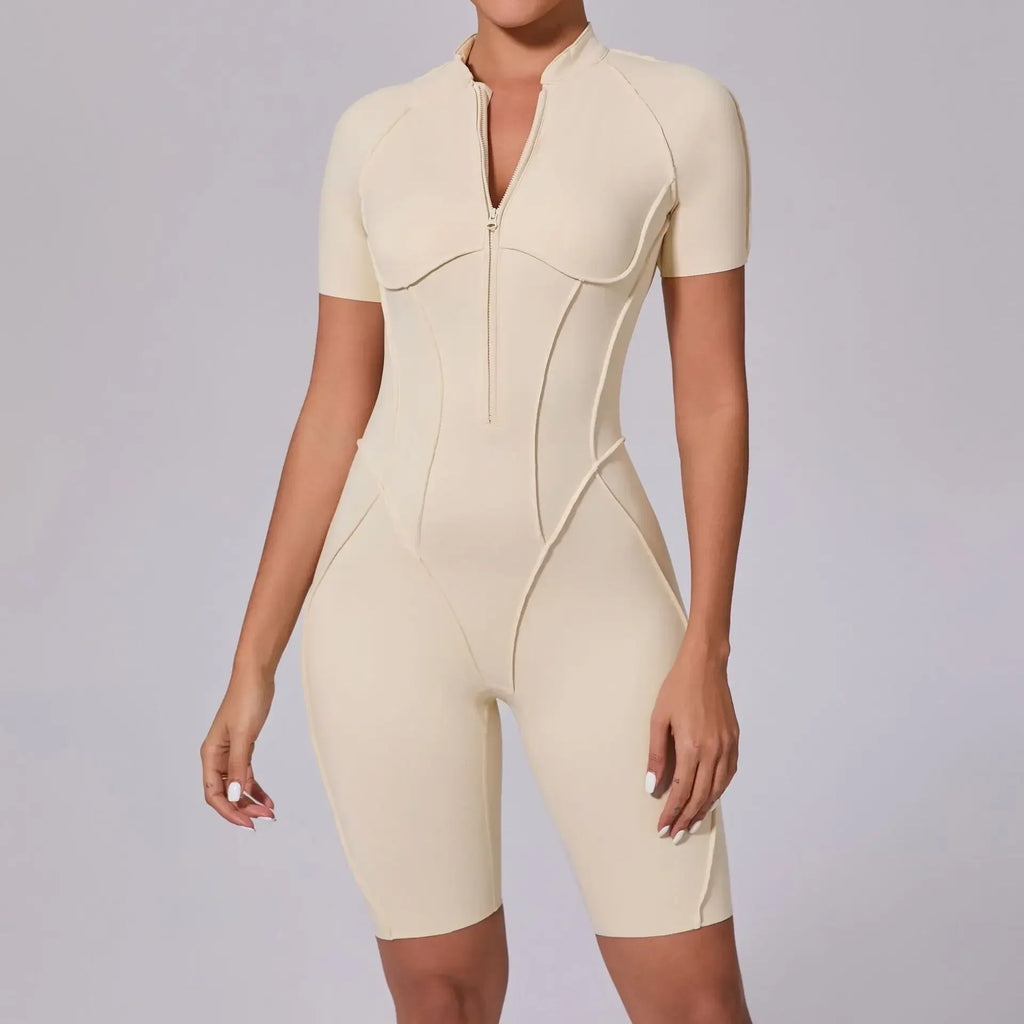 Women's shape-flattering jumpsuit shorts model 