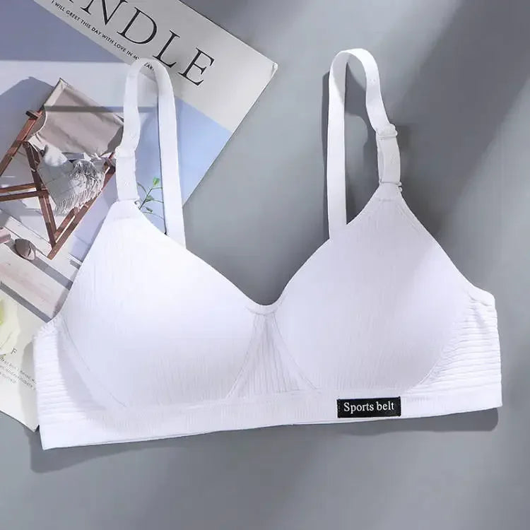 Cotton wireless sports bras