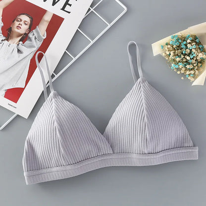 Naisten puuvillainen push up -bralette