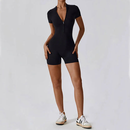 Naisten lyhytlahkeinen jumpsuit