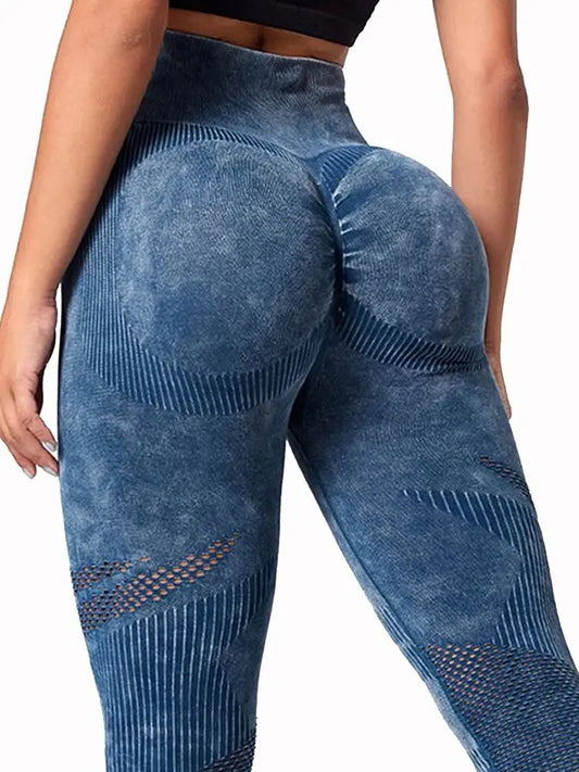Women's high-waisted detailed sports leggings