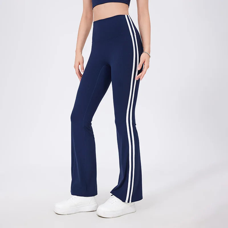 Women's high-waisted push-up yoga pants, wide-leg