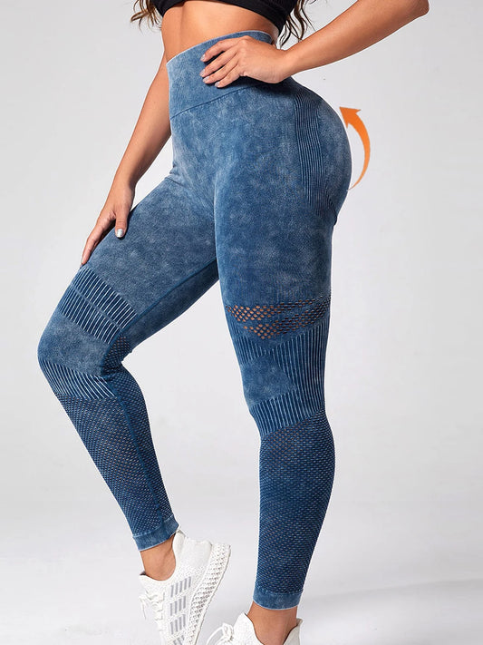 Women's high-waisted detailed sports leggings