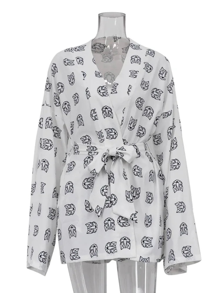 Women's casual printed pants set