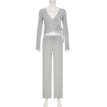 Naisten pyjama - naruhousut ja kietaisupaita