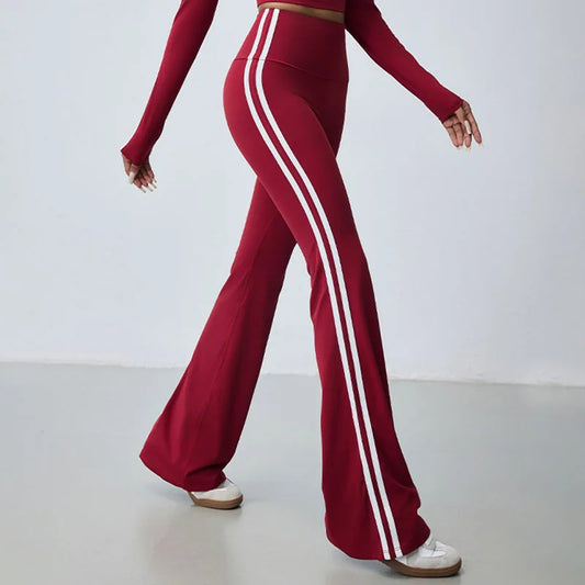 Women's high-waisted push-up yoga pants, wide-leg