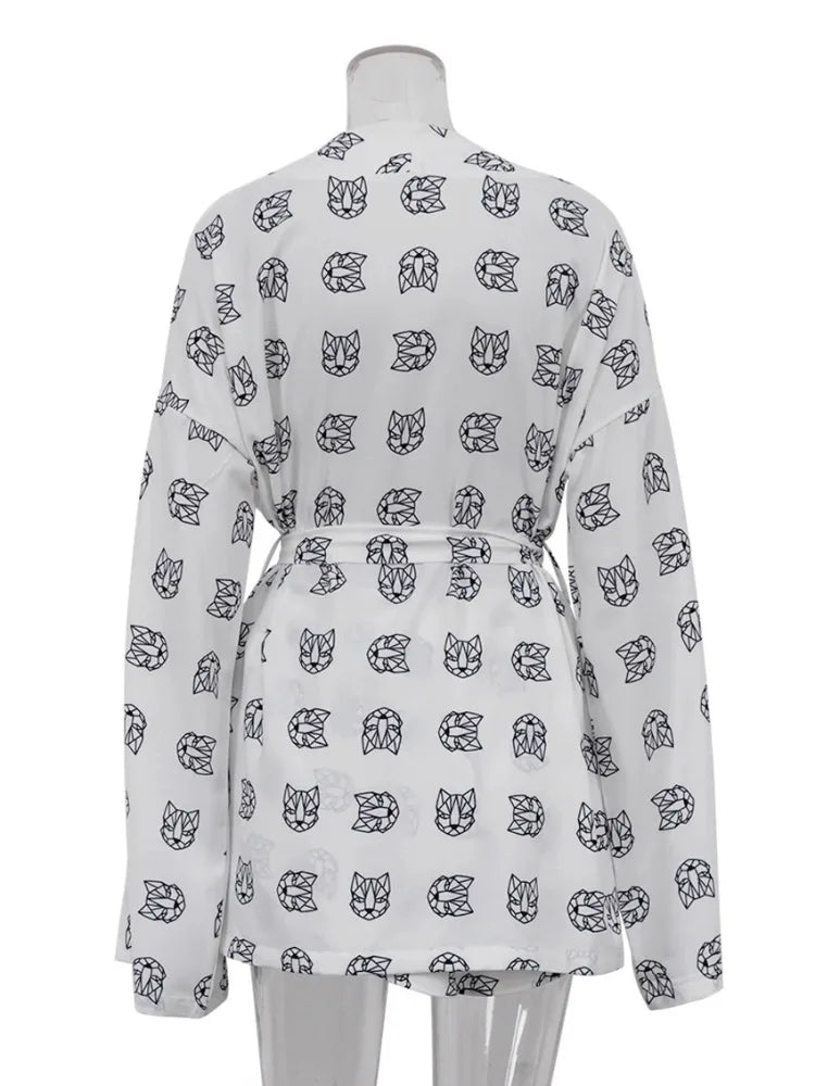 Women's casual printed pants set