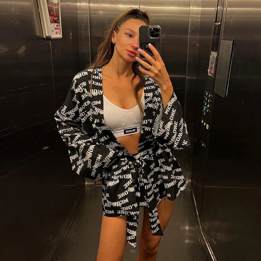 Women's casual printed pants set