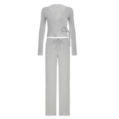Naisten pyjama - naruhousut ja kietaisupaita