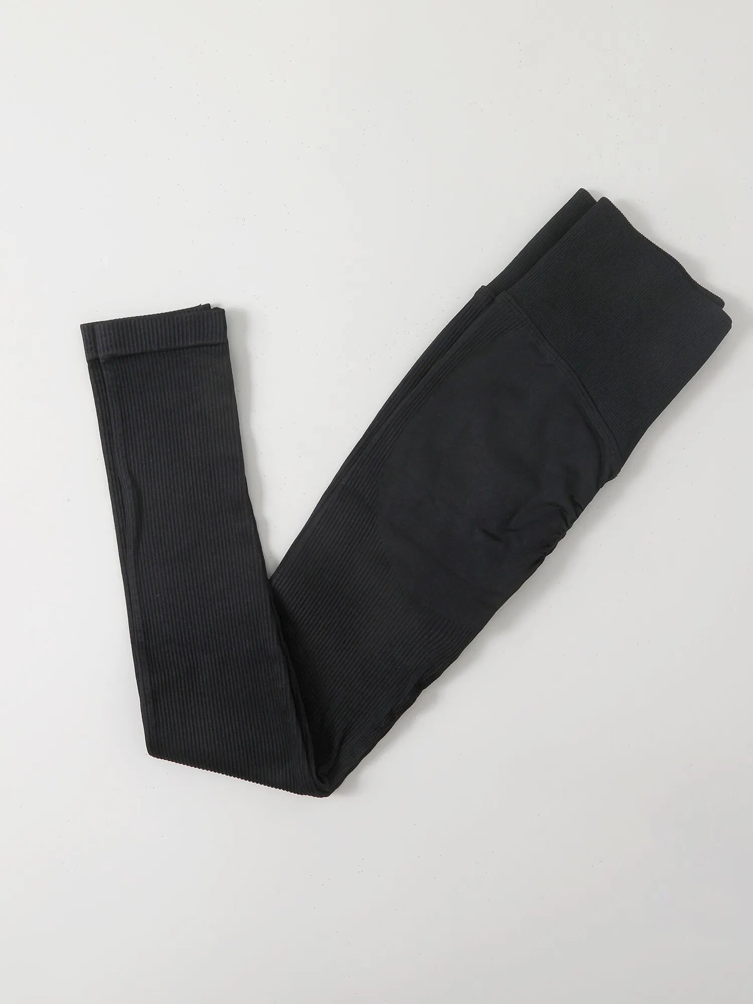 Women's ribbed high-waisted push-up workout leggings